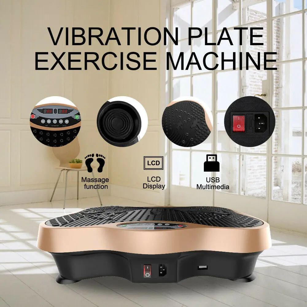 Vibration Plate Fitness Vibration Platform Machine Exercise Body Workout Massage Fitness  Oscillating Power