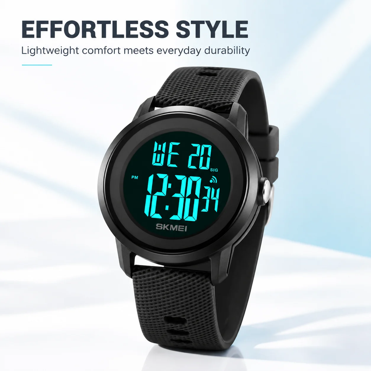SKMEI Youth Cool Digital Countdown Sport Watches For Men Women Student 5Bar Waterproof Stopwatch Wristwatch Clock reloj hombre