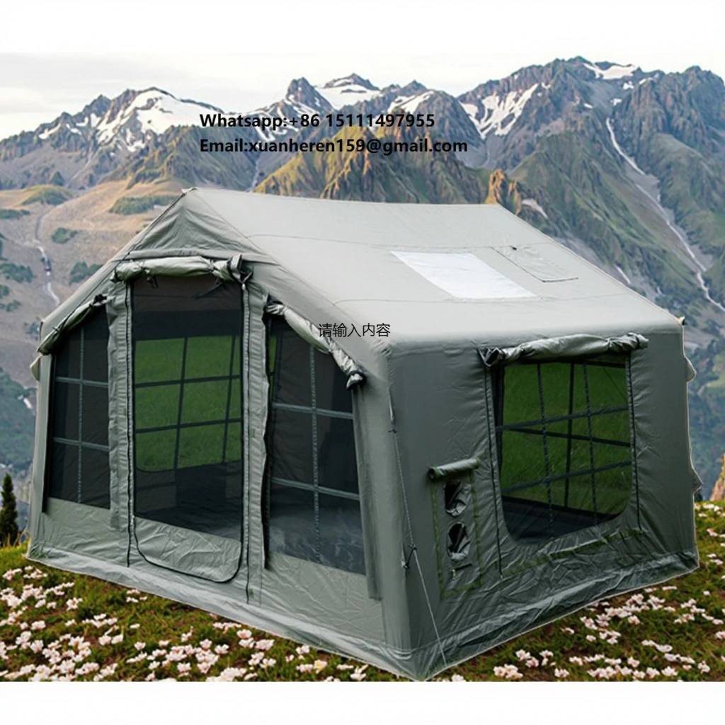 Outdoor Oxford Inflatable Roof Tent 5-8 People Four-Season Camping 8 Waterproof UV-Resistant Portable Quick Automatic Opening