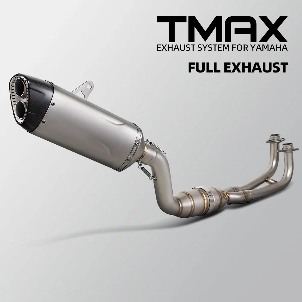 Scooter Exhaust Modify For Yamaha TMAX TMAX560 TMAX530 17-24 Motorcycle System Escape Front Link Pipe Carbon Muffler