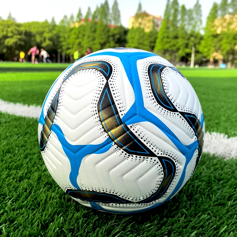 Bola Sepak Profesional Ukuran 5 Resmi Liga untuk Pria dan Wanita Latihan Olahraga Luar Ruangan Bola Sepak Tim yang Diperkuat