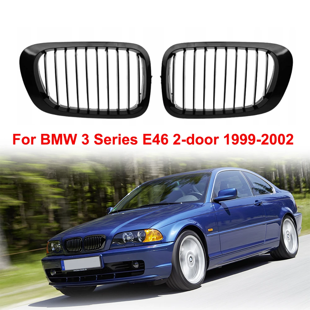 For BMW 3 Series E46 2Door Coupe Cabriolet Pre-Facelift 99-02 Car  Front Grill Kidney Grilles Racing Grill Accessories