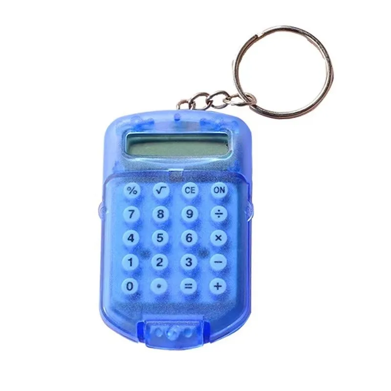 60 Stuks Mini Transparante Flip Calculator Handige Draagbare Rekenmachine Student Levert Cadeau Schattige Rekenmachine