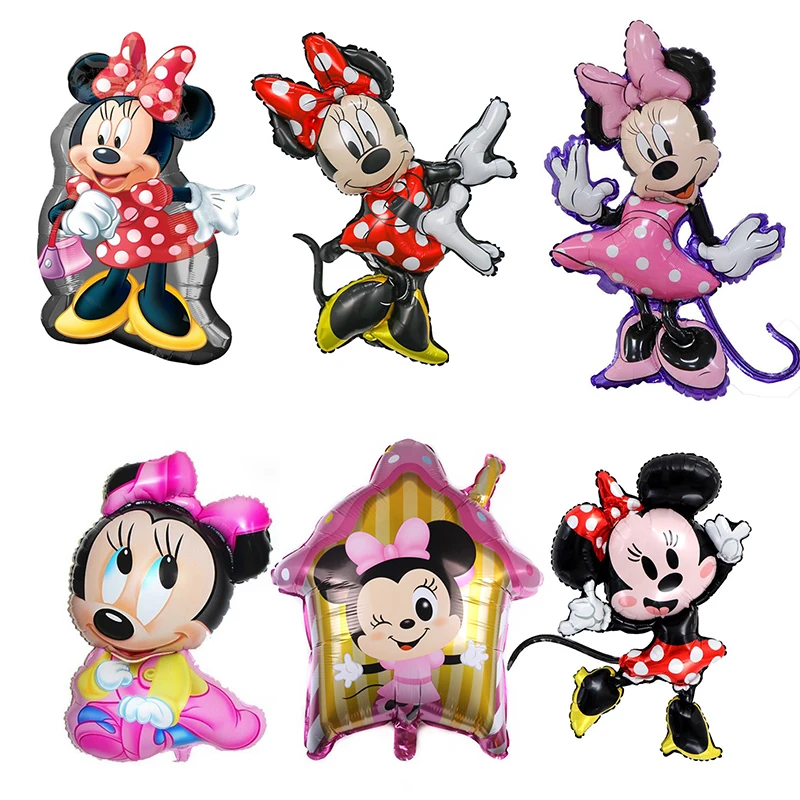 Disney Mickey Minnie Mouse Foil Large Cartoon Balloons Birthday Party Decorations Kids Favorite Toys Gifts Baby Shower Supplies