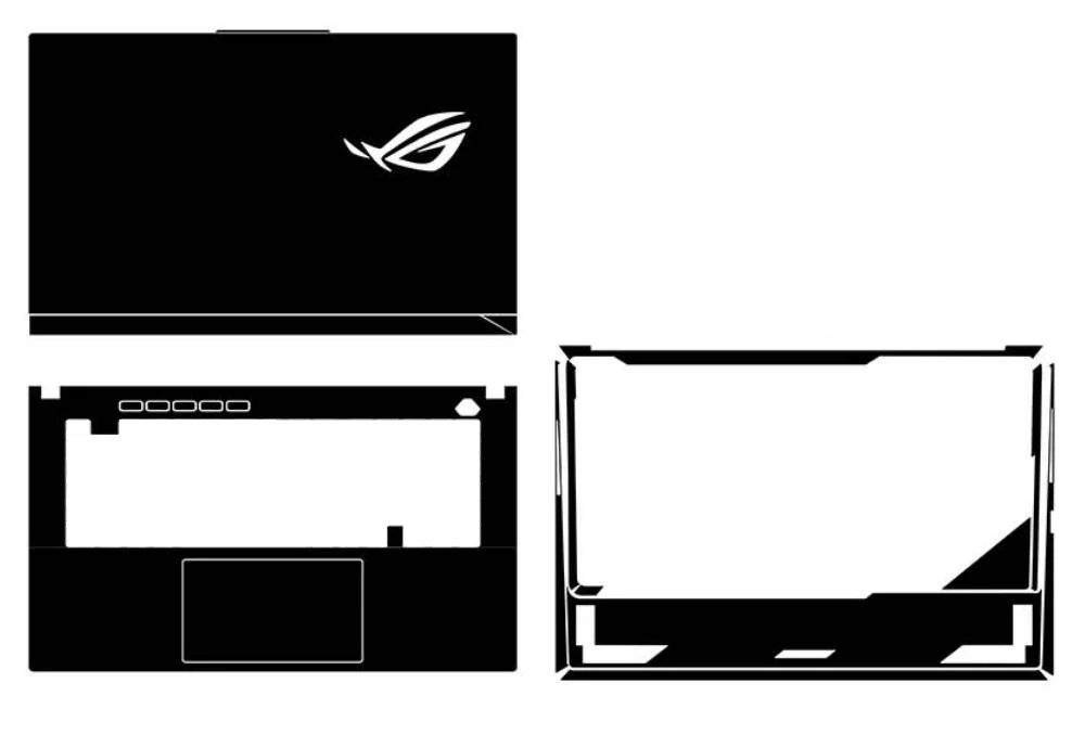 Pre-cut Black Matte Frosted Skin Sticker Cover For 2025 Asus ROG Strix G16 G614 G614FR G614PR G615 G635 Flow Z13 GZ302 GZ302EA