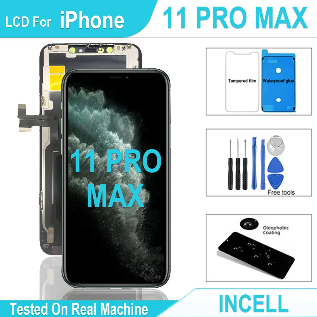 AAAA INCELL LCD For iPhone 11 PRO MAX LCD Touch Screen Digitizer Assembly Replacement For iPhone A2218 A2161 A2220 LCD Display