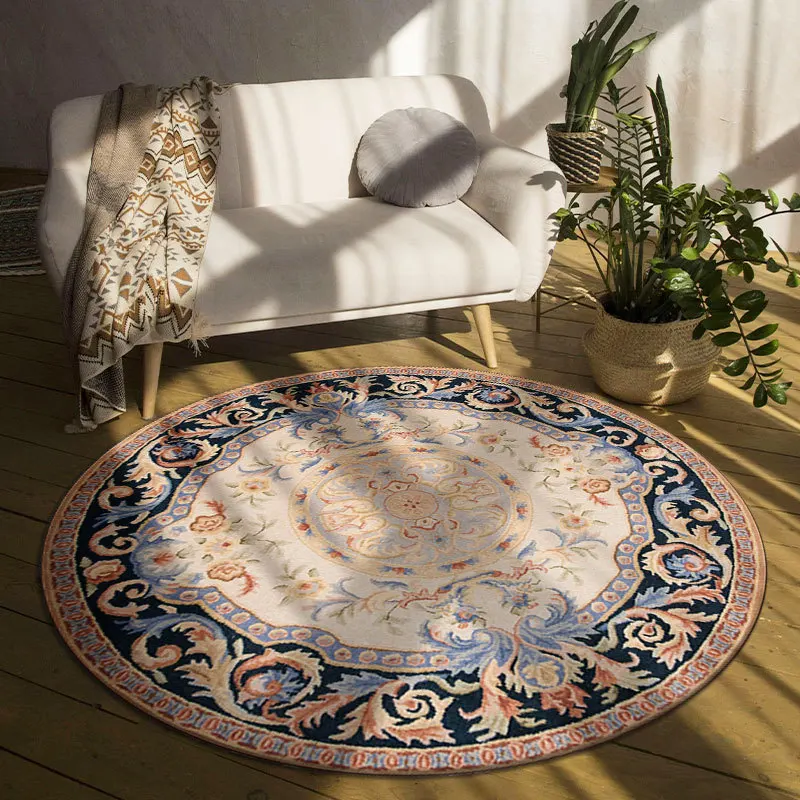 Round Rug – Non-Slip Wear-Resistant Soft Carpet for Living Room, Bedroom & Home Decor