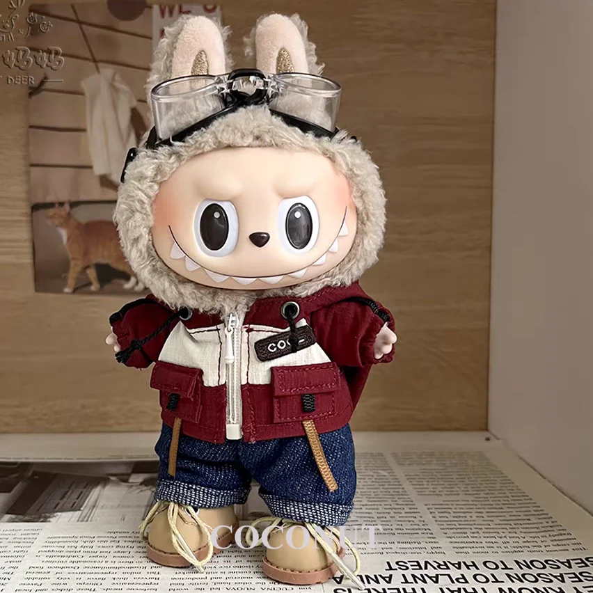 

Cool Sweatshirt Set For 15/17cm Ropa Labubu High Energy Series Ahead Mini Doll Clothes V2/V3 Ropa Labubu Fashion Style