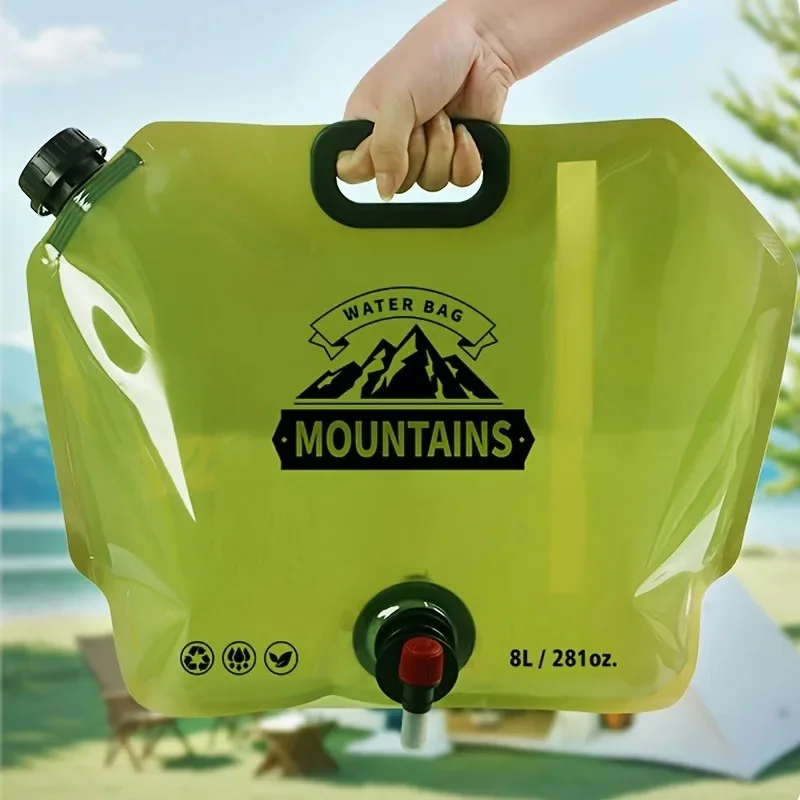 Camping Water Container Collapsible Water Jug with Spout - Reusable Plastic Flasks, Foldable Empty Gallon Jug for Outdoor Hiking