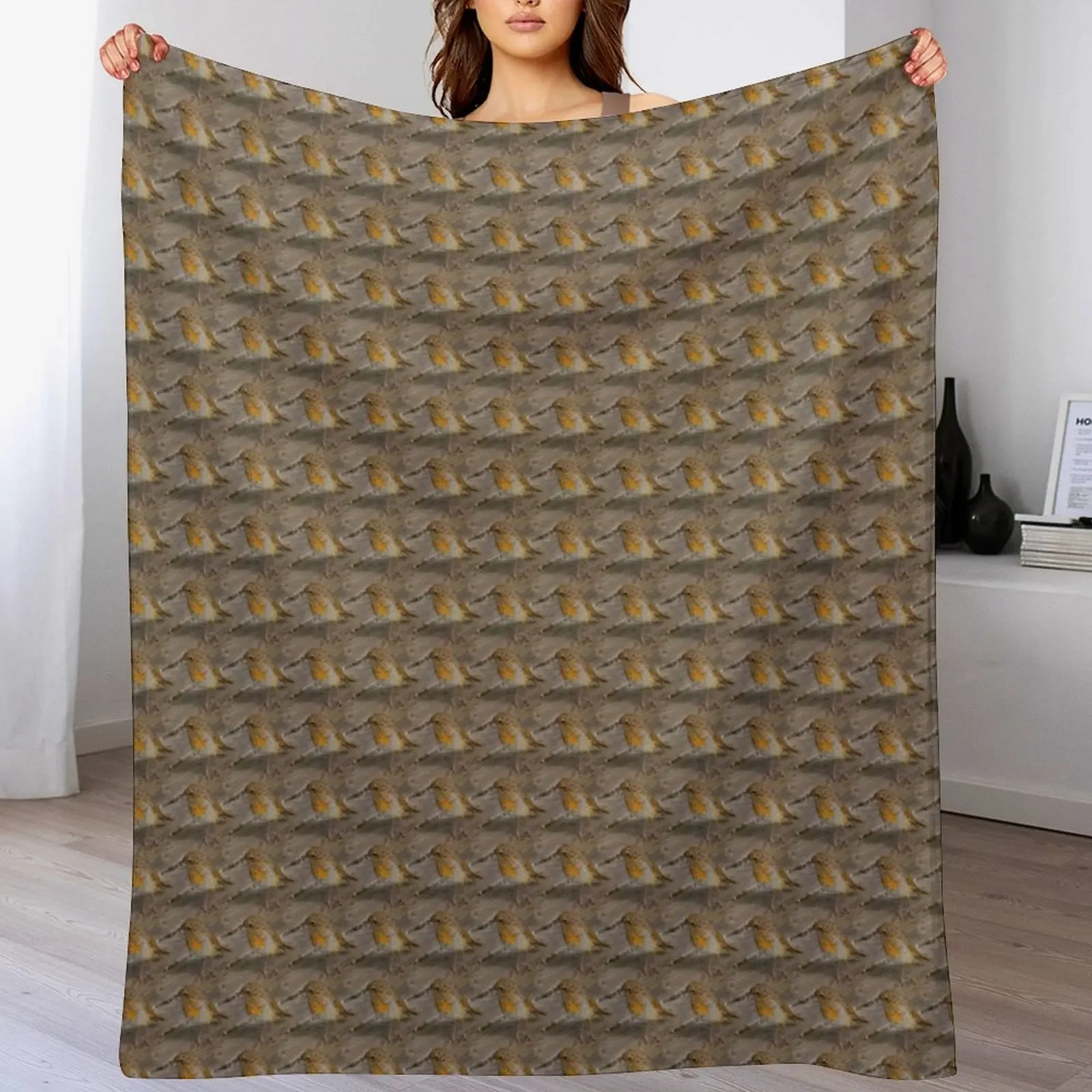 Baby robins repeat print Throw Blanket Decorative Soft Throw Blanket for Couch Sofa