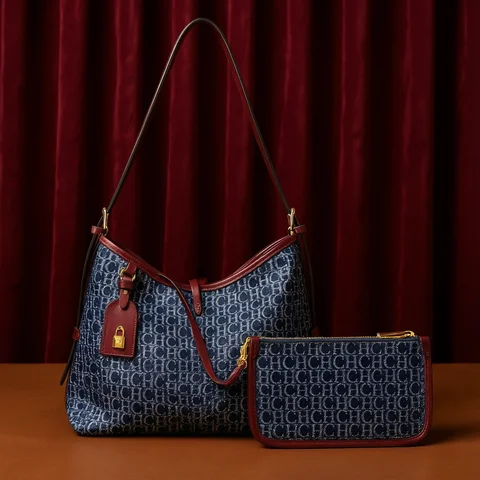 Bag 2025 New Women's Tote Bag 2025 New Wine Red Mother and Child Bag Leisure Vacation Handbag