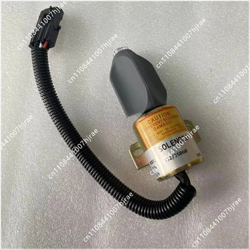 24V Shutdown Solenoid Fits for JCB JS115 JS130 JS160 JS180 JS240 JZ140 JS330 OE 332/J5060 716/30091 Engine Replacement Parts