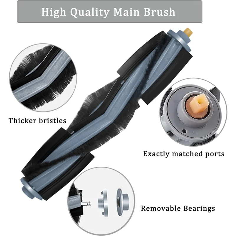 Hoofdzijborstel Filter Mop Stofzak Vervangende reserveonderdelen voor ECOVACS DEEBOT X1 Omni / X1 Turbo Robot Vacuümopzetstukken