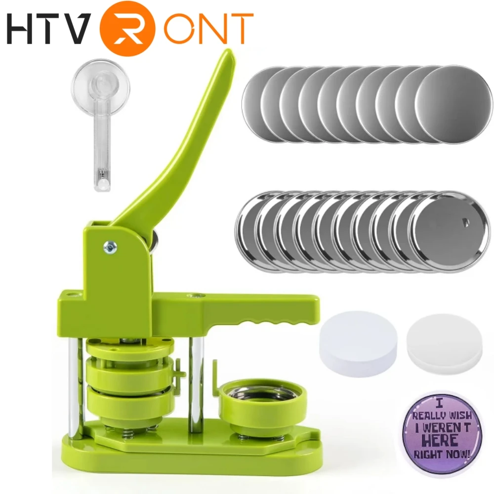 

HTVRONT 58 мм набор машин для изготовления пуговиц значка с 440 шт. бесплатные детали пресс комплект эргономичная дуговая ручка перфоратор пресс