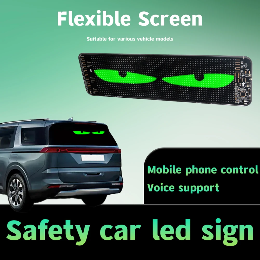 LED Matrix Pixel Panel Night Light DIY Programmable LED Devil Eye Decoration Light Remote Control for Car Truck Accessories