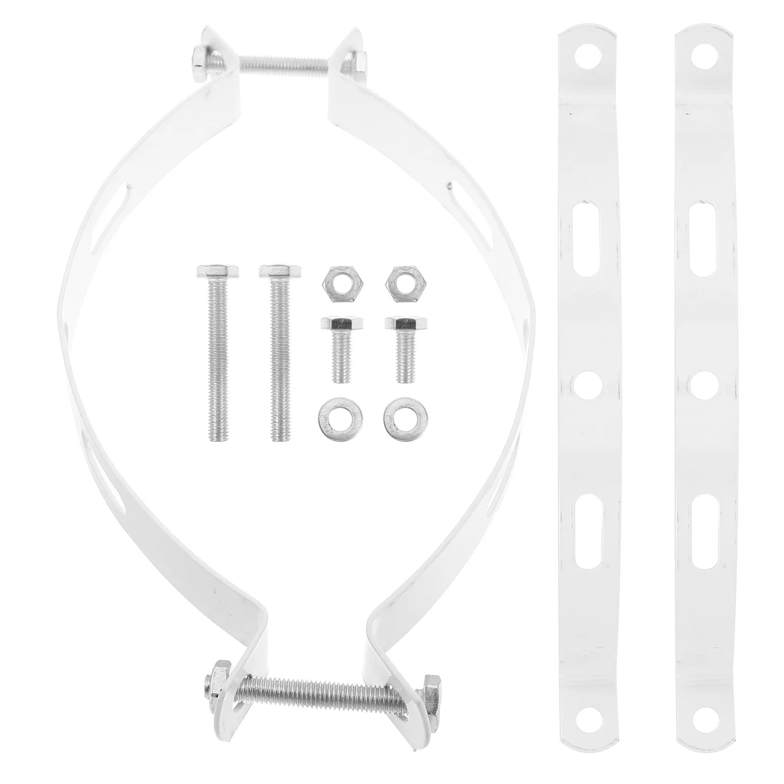 4Pcs Outdoor Solar Light Bracket Pole Clamps Bracket Street Lamp Fixture Mount Pole Arm for Lamp Post 130-180Mm Diameter