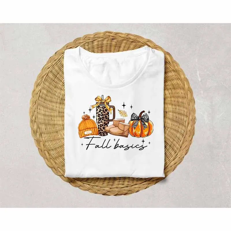 Fall Foods Iron On Patch On T-Shirts DTF Thanksgiving Heat Transfer Sticker DIY Appliqued