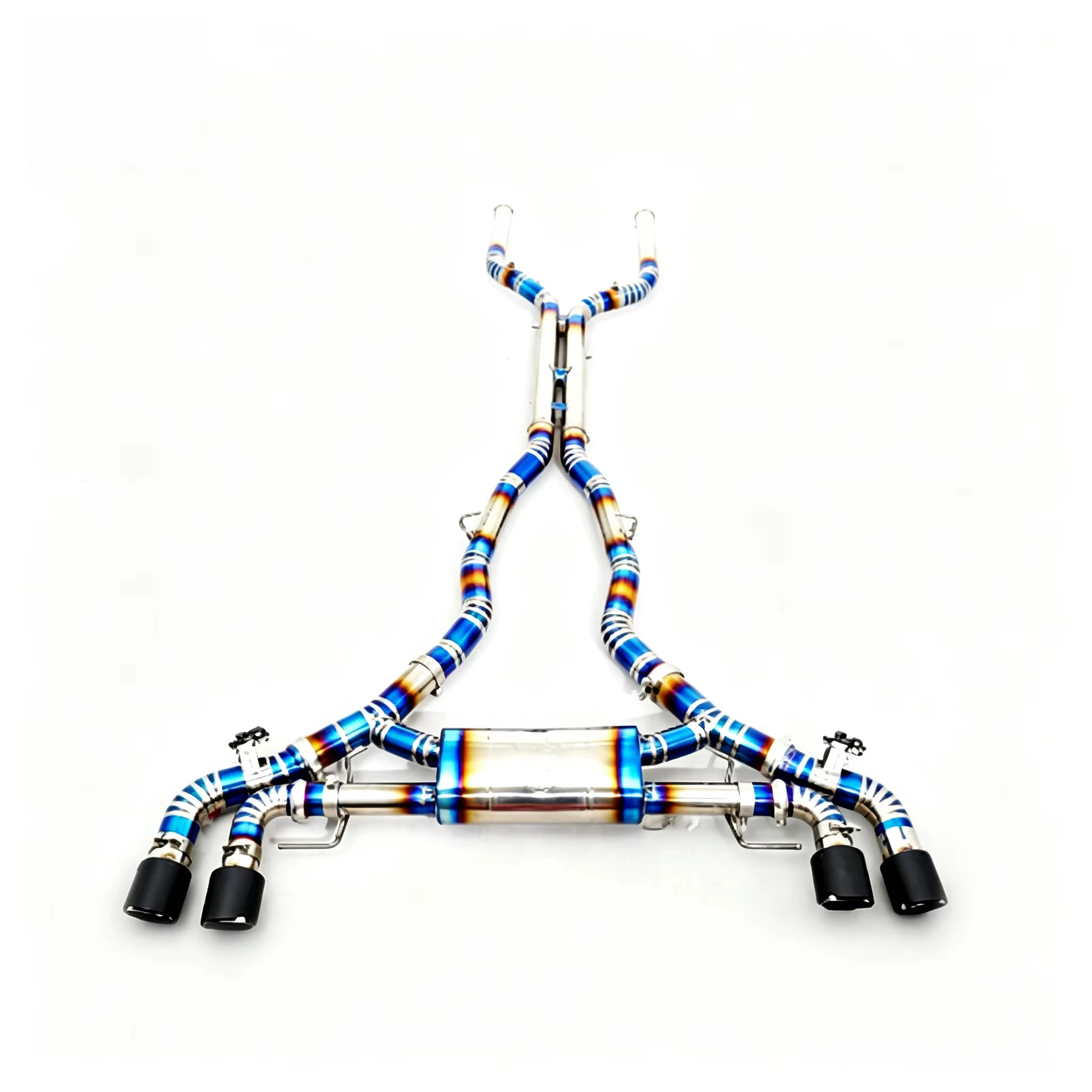 Titanium Exhaust System for BMW X5M F95/X6M F96 4.4T OEM Valved Mirror Polished with 3-Year Warranty