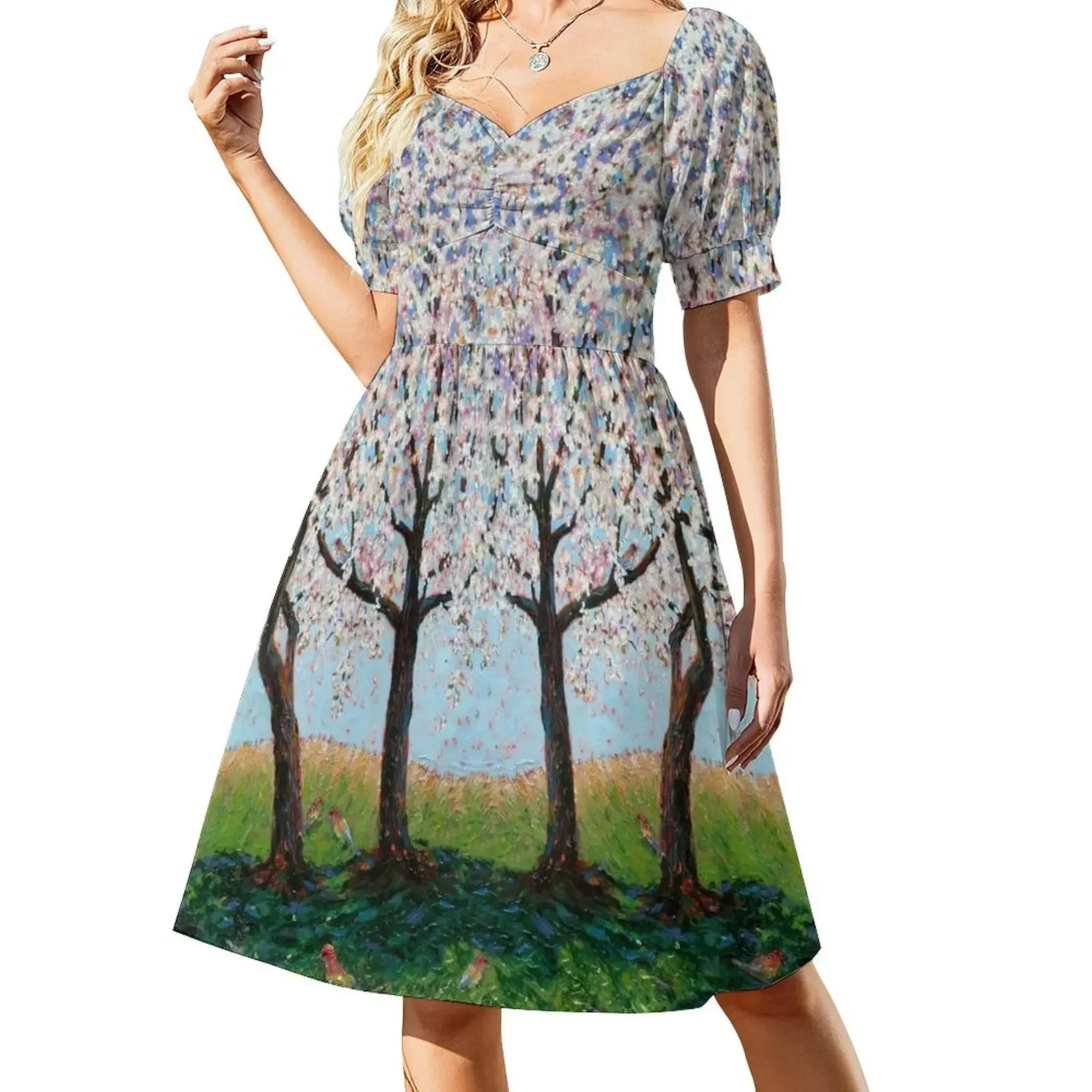 

Blossom Short-Sleeved Dress summer outfits for women 2025 Dress woman festival outfit women Dress