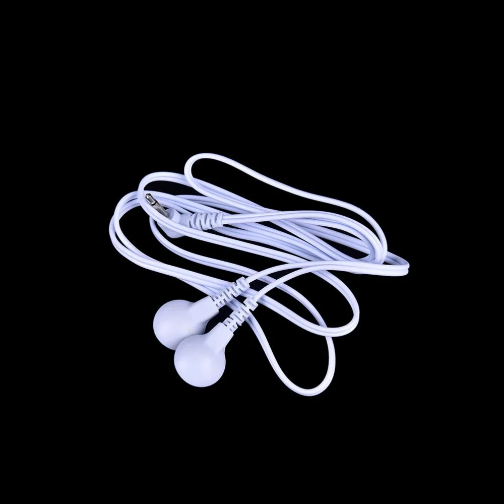 Nowy 2.5mm wtyczka elektrody przewody przyłączeniowe kable połączeniowe z 2 przyciskami do cyfrowego masażu urządzenie do przezskórnej stymulacji nerwów TENS gorąca sprzedaż — zdjęcie 2