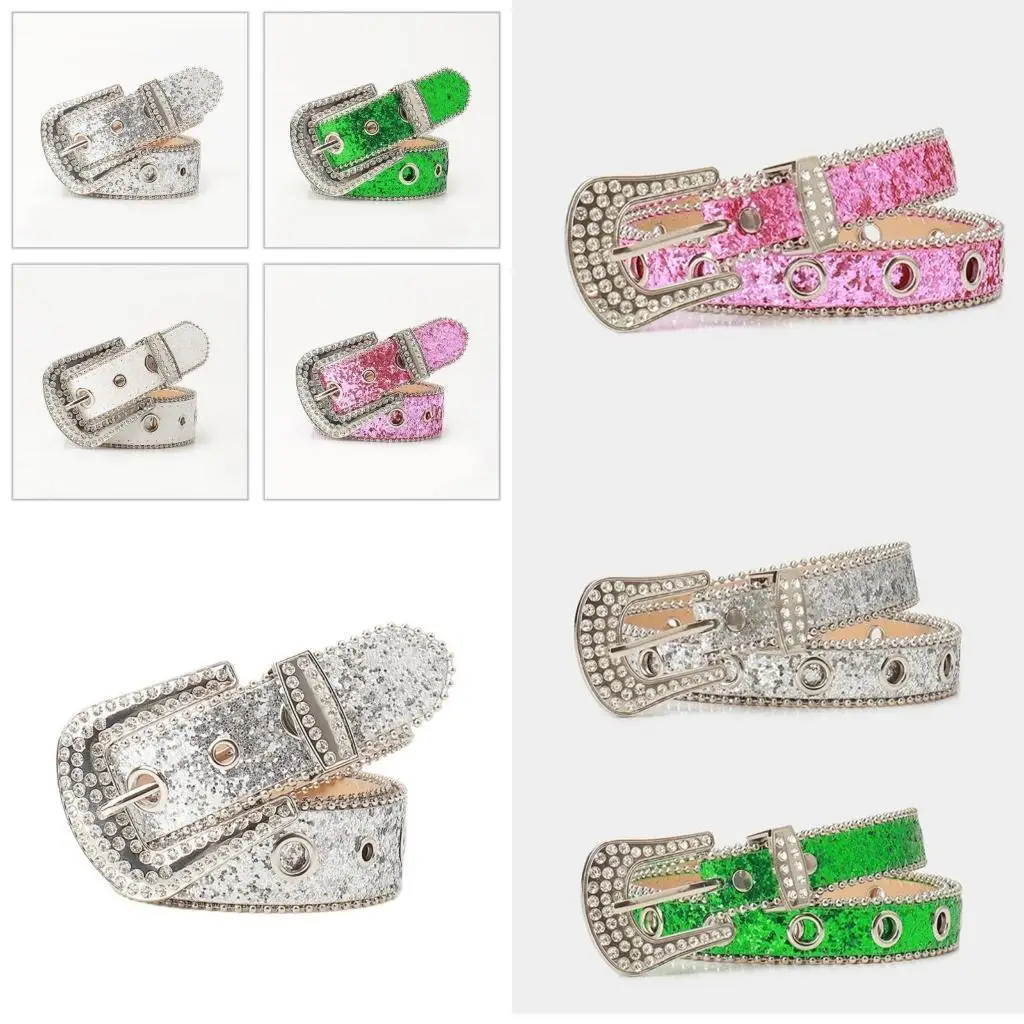 

39BD Studded Waist Chain Glitter Diamante Sexy Waist Ceinture Unisex