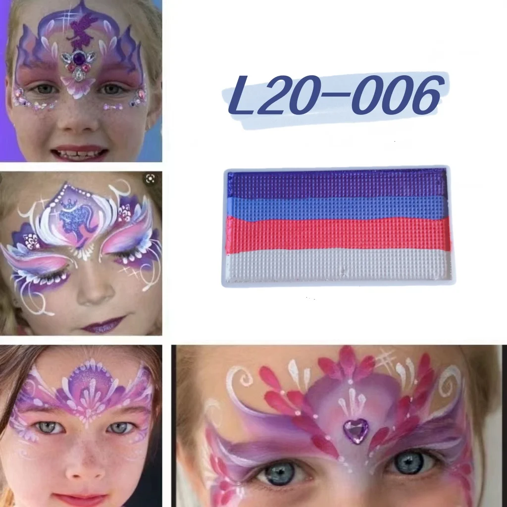 20 g Regenbogen-Split-Kuchen auf Wasserbasis, Gesichtskörperkunst, Neon-UV-Metallic-Gesichtsbemalung für Halloween, Weihnachten, DIY-Make-up für Kinder – Detail 2