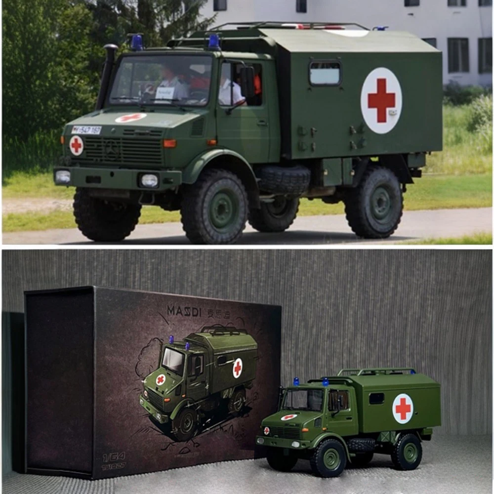 Unimog Geländewagen, Militär-LKW, Druckguss-Metall, gemischte Farben, andere Metall-Militär-Modellbausätze im Maßstab 1:64, Sammlerpuzzle