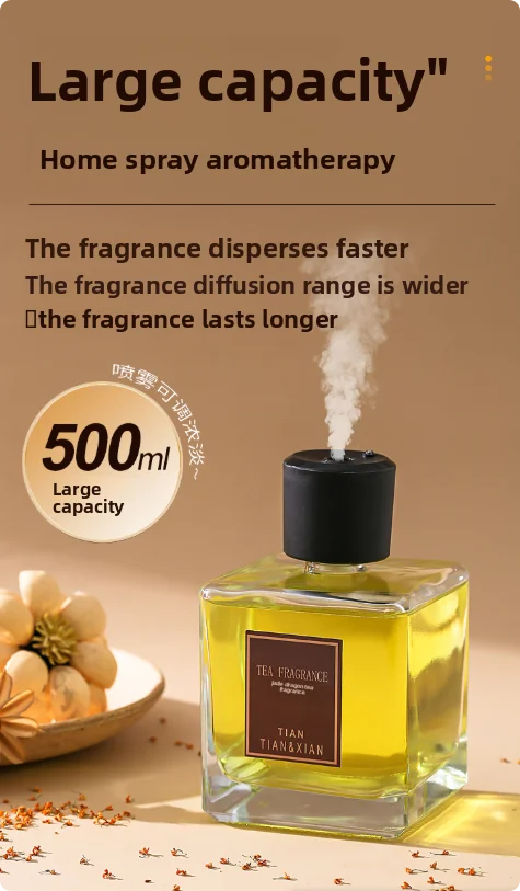500ML Car Automatic Spray Air Freshener Home Hotel Large Capacity Fragrance Diffuser Long Lasting Scent Aromatherapy Decor