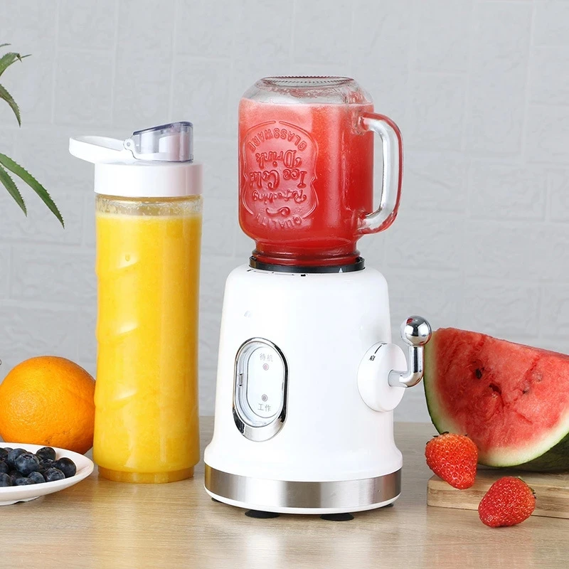 Extractor de Jugo Retro pequeño para el hogar, máquina portátil de jugo de fruta con taza táctil eléctrica