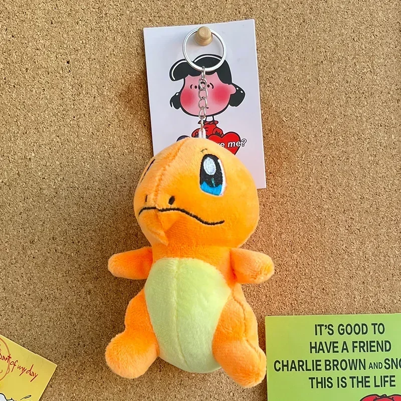 10 pz/lotto Pokemon Charmander Pikachus Squirtle Psyduck peluche bambola 10cm ciondolo farcito portachiavi peluche regalo