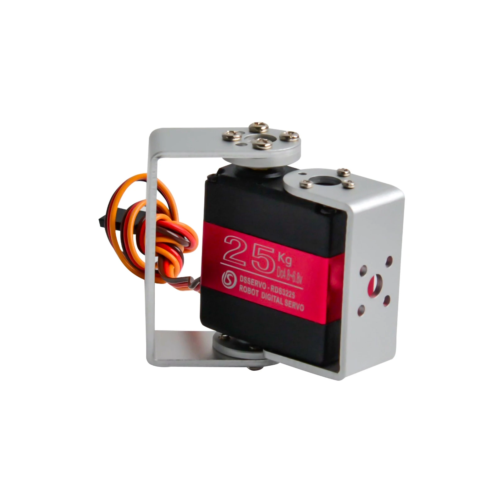 RDS3225 25KG Digital Servo Dual Axis High Torque Servo Motor Full Metal Gears Waterproof U Mounting Bracket for DIY Robotic Arm