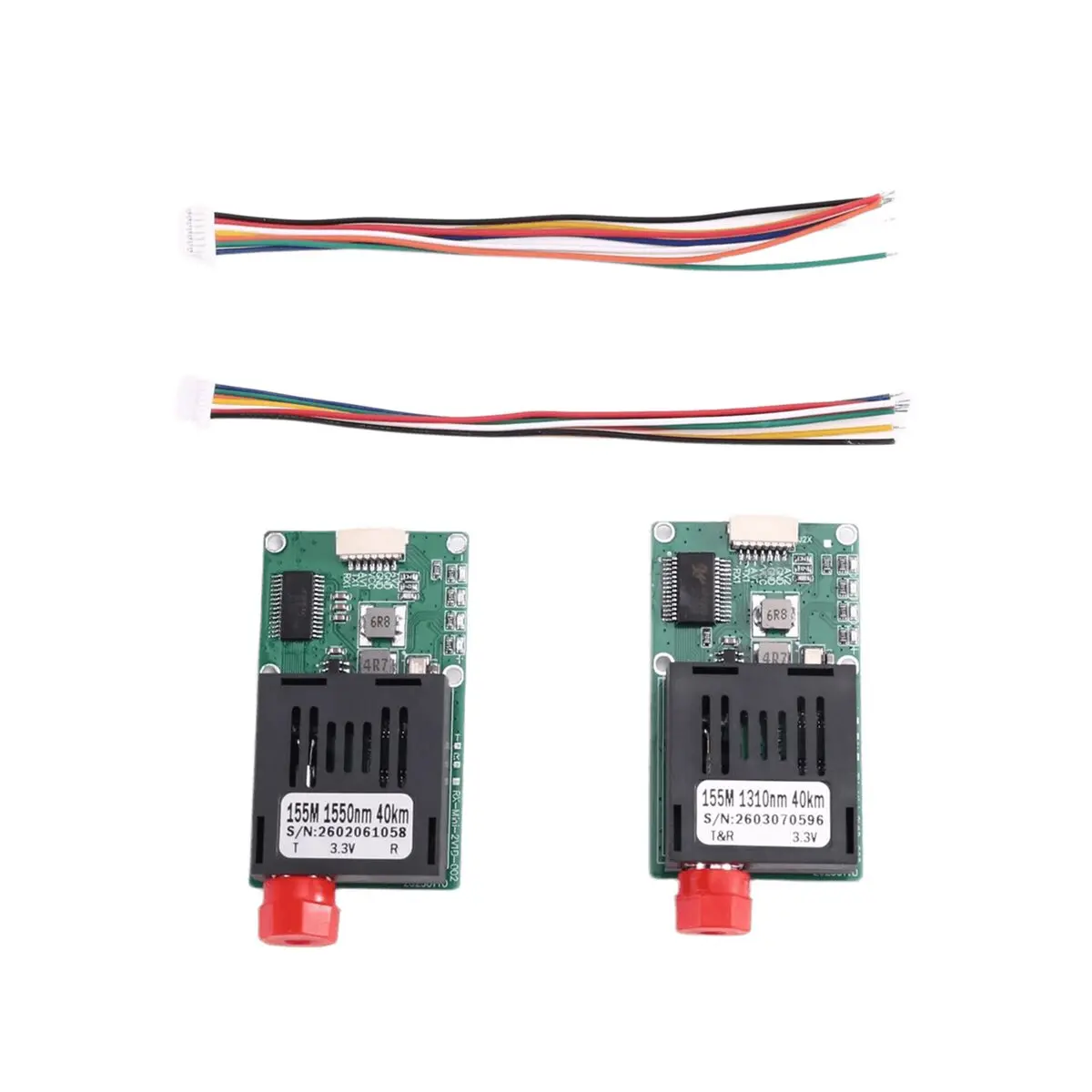 Y1695A*☀▃TX RX 40KM TTL Optical Transceiver Module Kit DC 5.5-26V Optical Terminal Equipment Drone-Specific