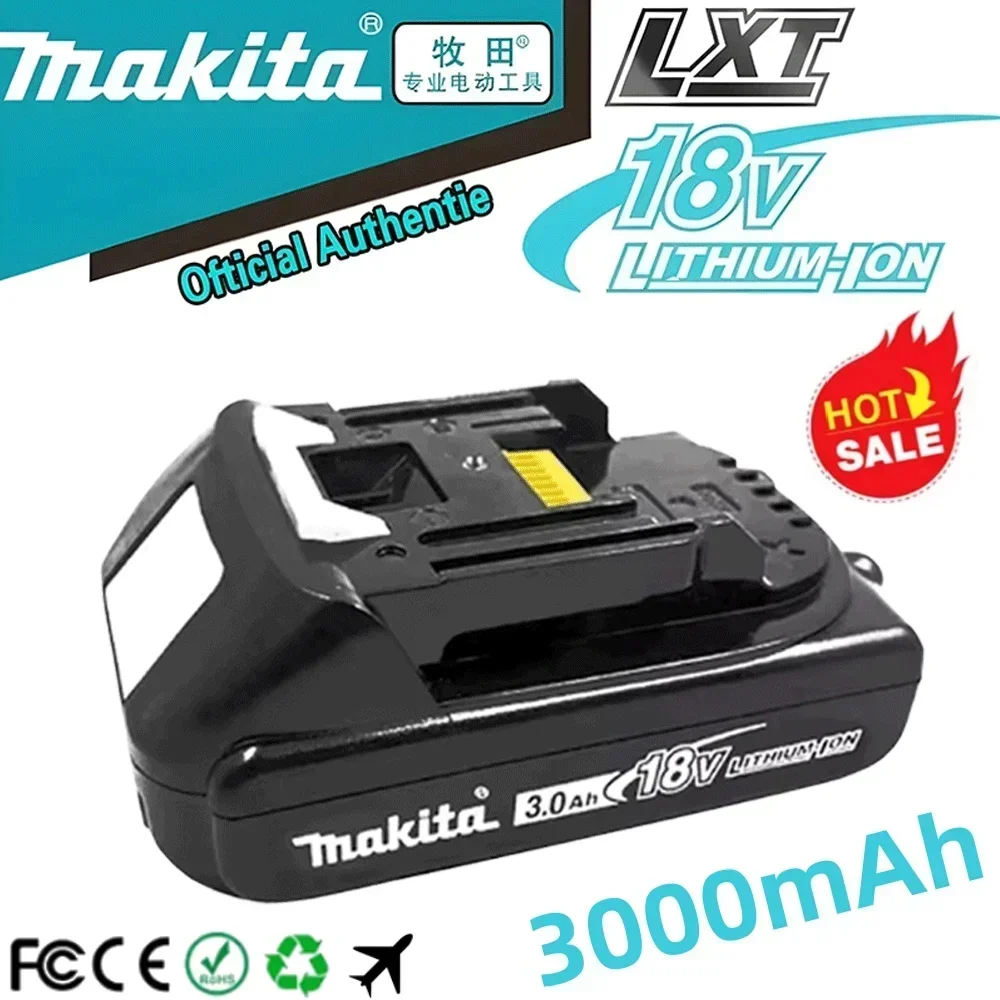 แบตเตอรี่แท้ Makita 3Ah สำหรับแบตเตอรี่ Makita 18V รุ่น BL1830 BL1850B BL1850 BL1840 BL1860 BL1815 BL1820 แบตเตอรี่ลิเธียมสำรอง