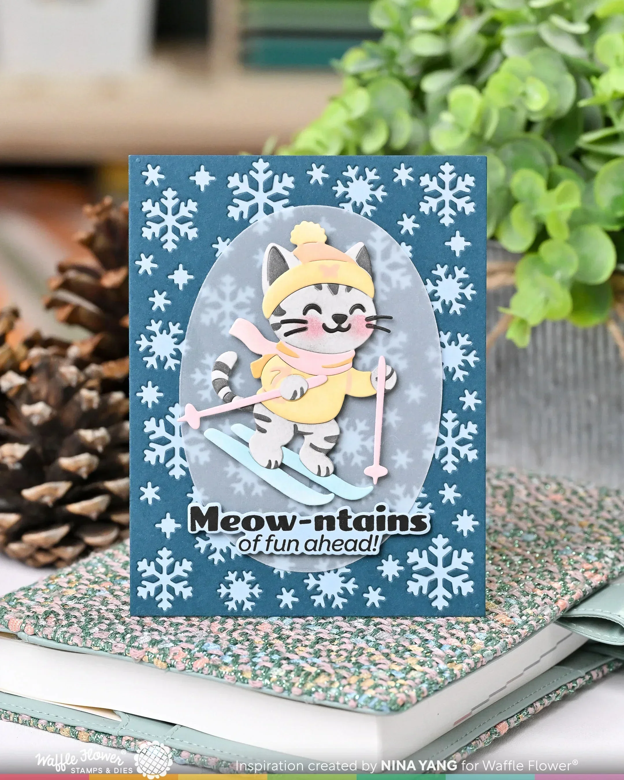 القط والثلج ل يموت سجل القصاصات مذكرات الديكور الاستنسل النقش قالب DIY بها بنفسك بطاقات المعايدة اليدوية الهراء زهرة التلال الثلجية #4