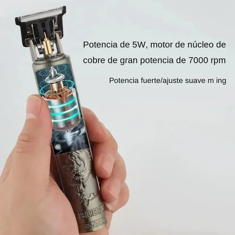 Máquina de afeitar profesional para hombre, afeitadora inalámbrica con pantalla Lcd, resistente al agua, para Barba y barbería