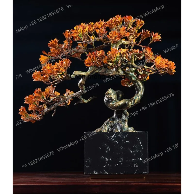Ornament Copper Crafts Jinsong Jucai Company Office Decoration Ornament High-end atmosphere
