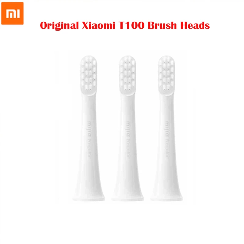 Cabezal de cepillo de dientes Original para XIAOMI T100, cepillo de dientes eléctrico sónico, blanqueamiento, cabezales de repuesto suaves, cepillo