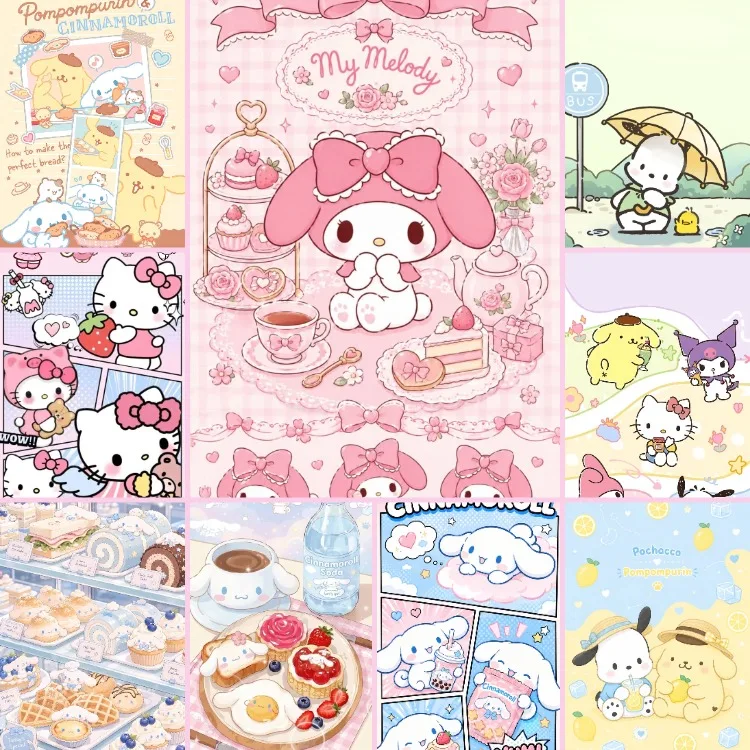 Jigsaw Puzzle 1000 Pieces Hello Kitty Sanrio Paper Puzzle for Adults, Stress Relief Leisure Game, Wall Decor, Birthday Gift