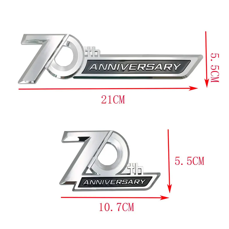 3D Thân Huy Hiệu Miếng Dán Bên Fender Quốc Huy Xe Accessorie Dành Cho Xe Toyota Đất Tàu Tuần Dương 70th Kỷ Niệm LC300 LC200 FJ200 2016-2022