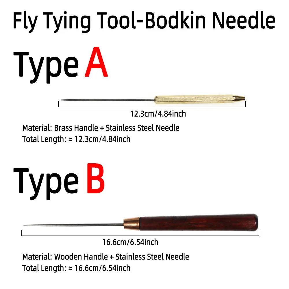 1pc Bobbin Threader Whip Finisher Bodkin Needle Fly Tying Tool For Tying Dry Wet Nymph Streamers Fishing Lures Fishing Tackles