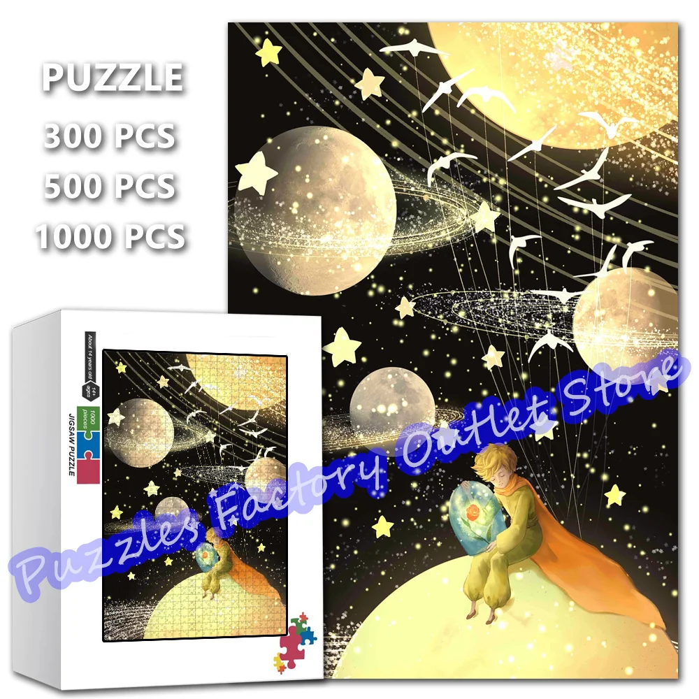 De Kleine Prins en Rose 300/500/1000 Stuks Legpuzzels Cartoon Anime Figuur Print Puzzel Kinderen Decomprimeren Educatief speelgoed