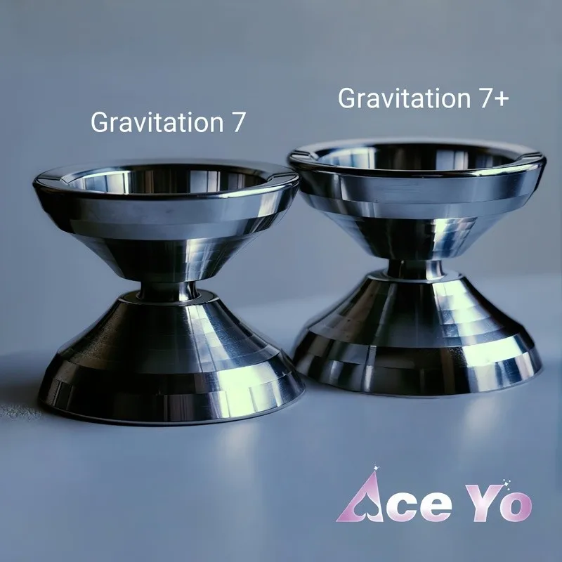 AceYo Gravitation 7+ Monometal Unresponsive Yoyo Professional Competition Yo-yo with KK Bearing and 10 Strings for Beginners to
