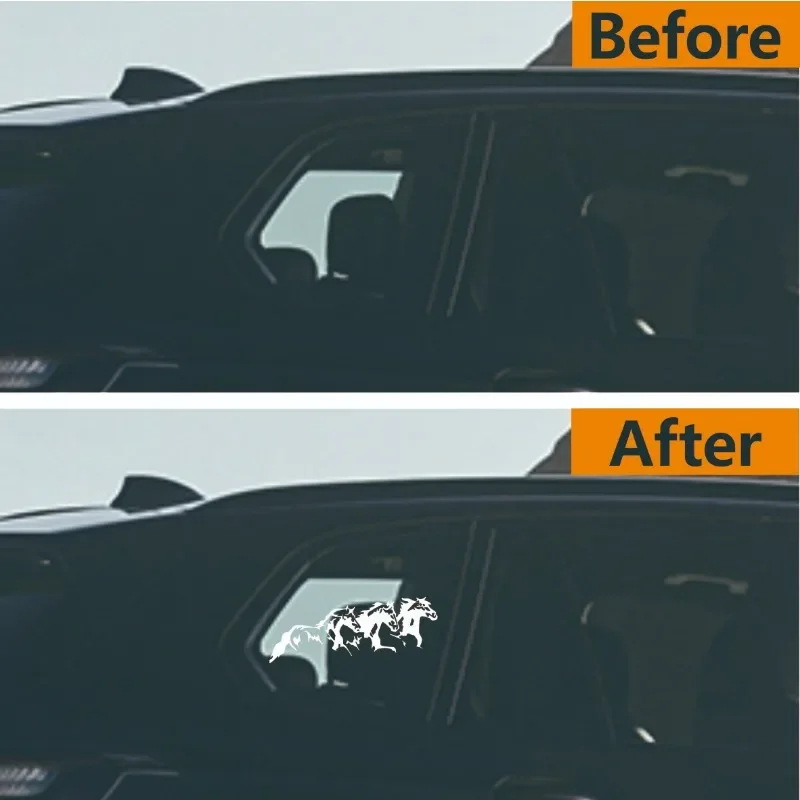 ملصق سيارة من الفينيل على شكل خيول الجري مقاوم للماء ورائع وقابل للإزالة وملصقات سيارات ذاتية اللصق #5