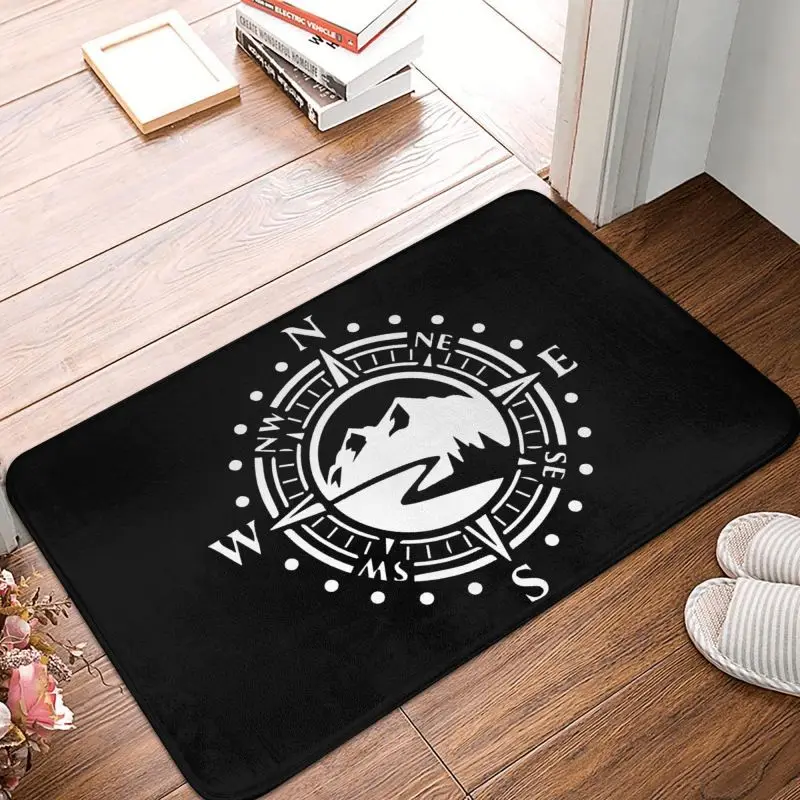 Navigate Mountain Adventure Compass Floor Door Bathroom Kitchen Mats Anti-Slip Doormat Bedroom Balcony Entrance Carpet Rug