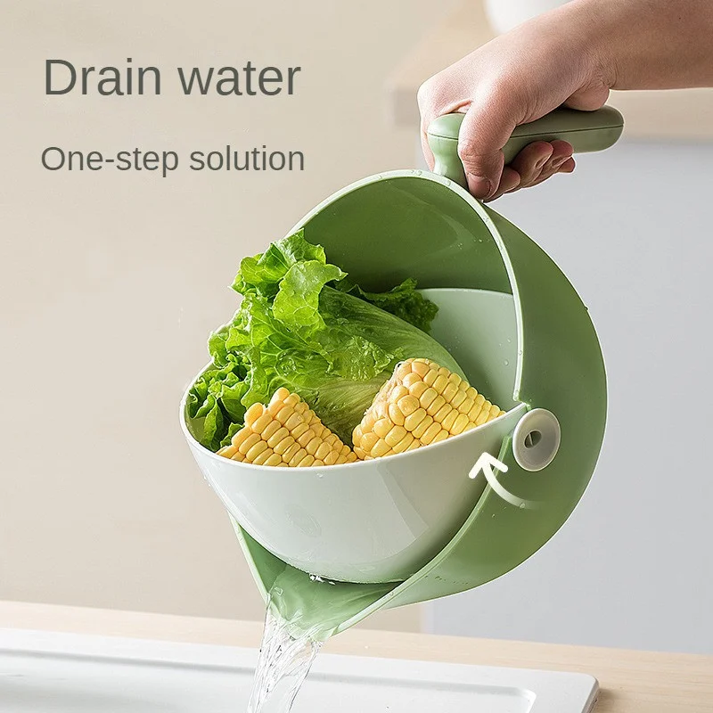 1/2/4PCS Quick Drying Design Convenient Double Layer Sink Save Space Durable Vegetable Pot Comfortable Wear-resistant Drain