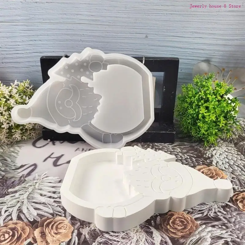 

Reusable Silicone Mold Crafting Molds Christmas Man Silicone Trays Moulds