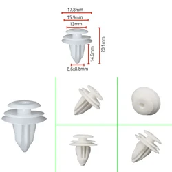 OEM 20Pcs 8.6*8.8mm Auto Door Trim Panel Retainer Plastic Retaining Clips Car Rivet Auto Fastener Clip 90467-10161