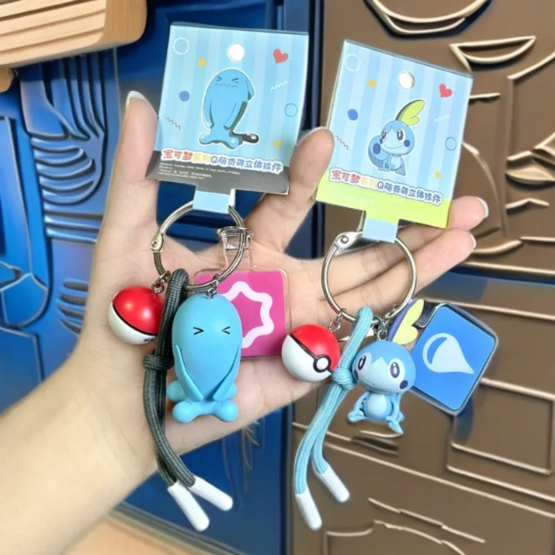 1-6PSC Pokémon Q-Charm Surprise 3D Keyring Lillie's Backpack Design Boys' Car Accessory