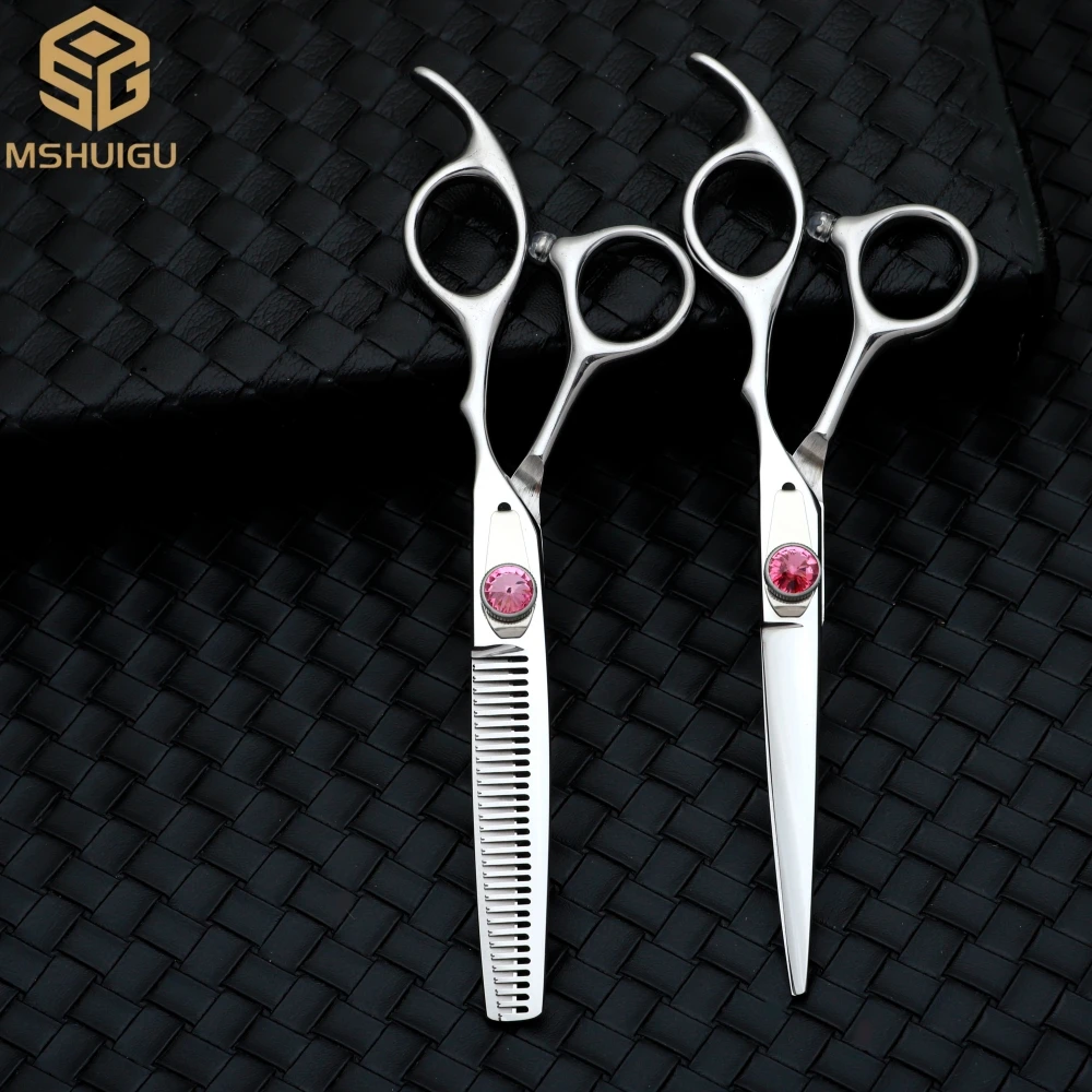 Professional barber scissors set 9CR13 Steel 6 inch Multifunctional thinning shears Hairdressing tools suitable for home salons