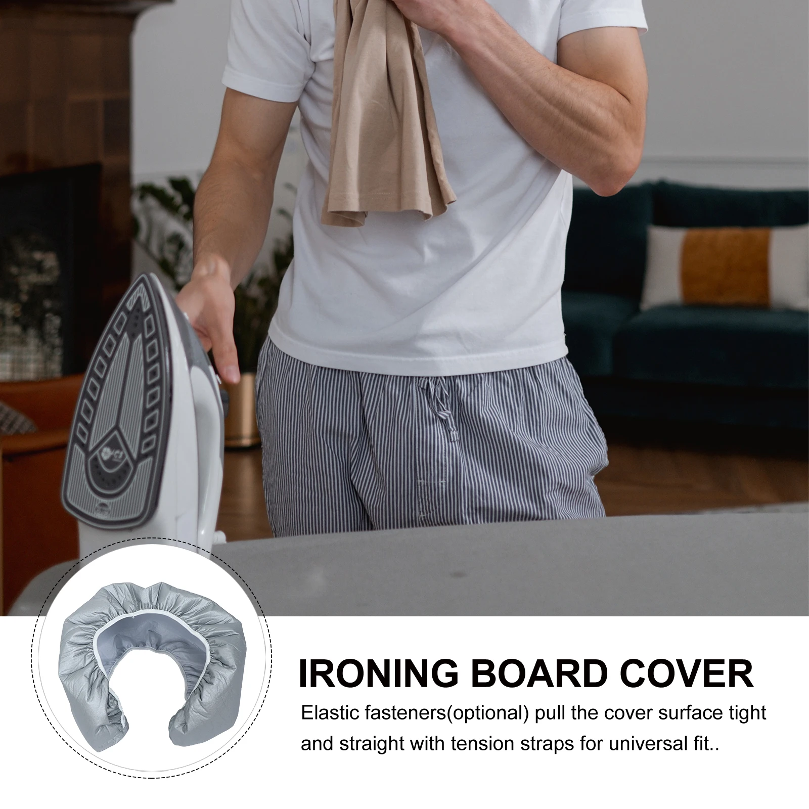 

Ironing Board Cover Non-slips Protective Covers Cloth Guard with Elasticized Edges Stain Resistant